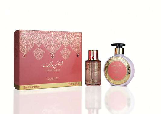 My Perfumes Arabiyat Prestige Lychee Musk set - 100 ml парфюм + мляко за тяло 300 ml - Унисекс